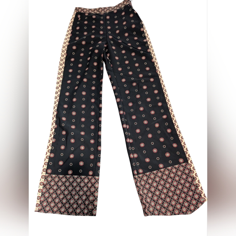 Zara,Pattern Wide Women's Pants,Size Xs - Picture 3 of 3